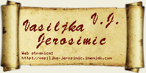 Vasiljka Jerosimić vizit kartica